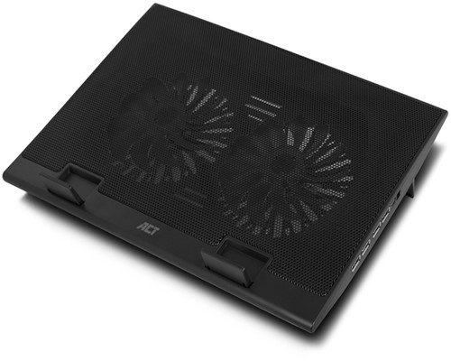 Laptopstandaard ACT 2 standen met ventilator 4-p hub-5