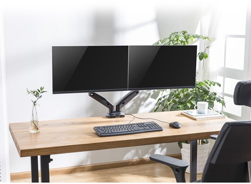 Monitorarm office met gasveer 2 schermen 1 Stuk-3