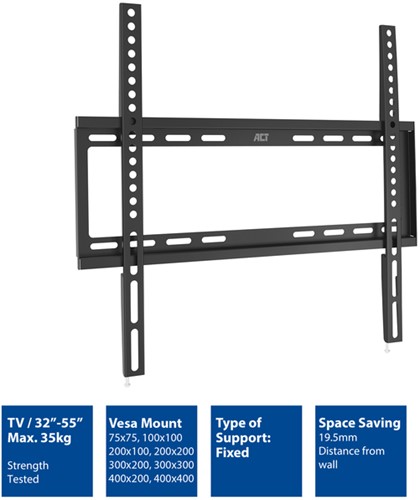 TV wandsteun 32 inch tot 55 inch VESA 1 Stuk-2