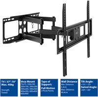 Full motion tv wandsteun 37 tot 70 inch VESA 1 Stuk-3