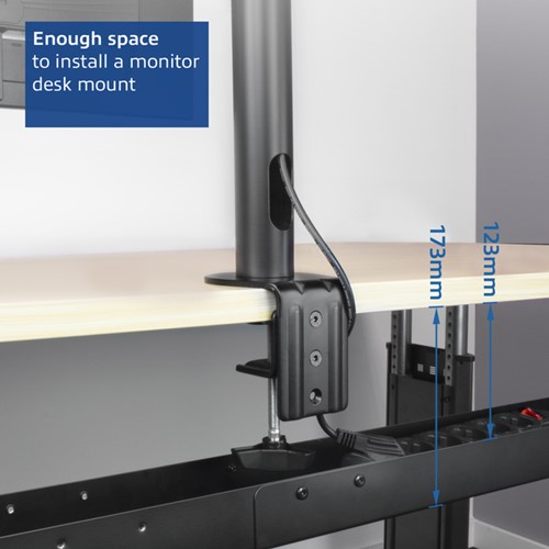 Verstelbare kabelgoot voor onder een bureau 1 Stuk-3