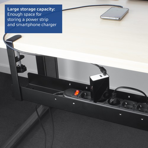 Verstelbare kabelgoot voor onder een bureau 1 Stuk-4
