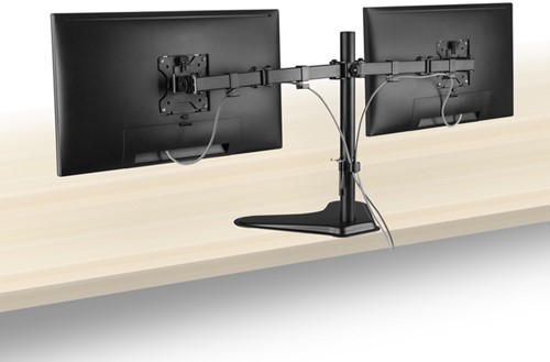 Monitorarm op voet 2 schermen 1 Stuk-3