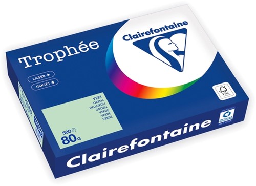 Kopieerpapier Trophee A4 80gr groen 500 Vel