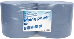 Poetspapier Cleaninq industrie 2-laags  blauw 2 Rol