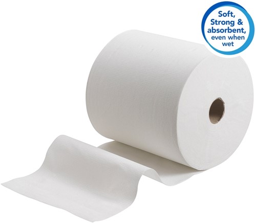 Handdoekrol Scott 1-laags 304m wit 6667 6 Rol-3