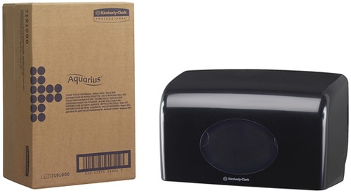 Toiletpapierdispenser Aquarius duo zwart 7191 1 Stuk