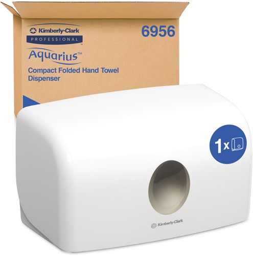 Handdoekdispenser Aquarius mini wit 6956 1 Stuk