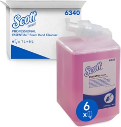 Handzeep Scott Essential foam roze 1000ml 6340 6 Fles