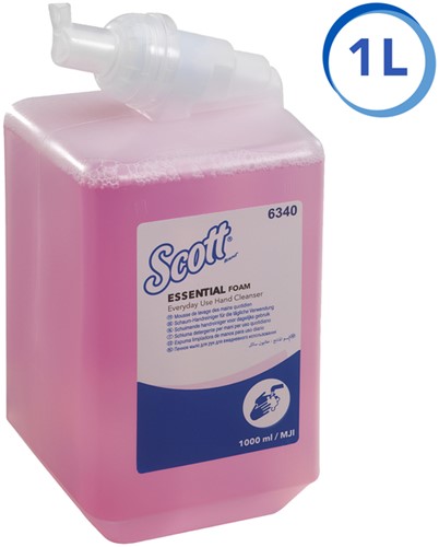 Handzeep Scott Essential foam roze 1000ml 6340 6 Fles-3