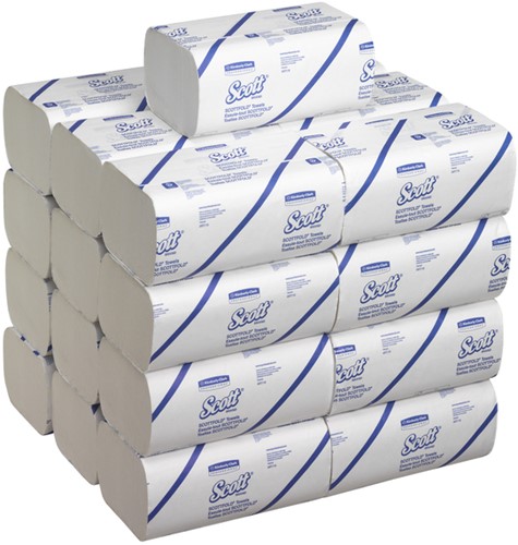 Handdoek Scott 1-laags 200x315mm 25x175st wit 6633 25 pak-2