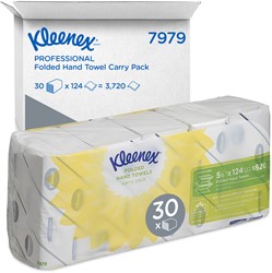 Handdoek Kleenex Ultra 2laags 215x315mm 124st 7979 5 pak