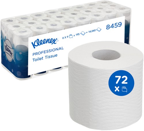 Toiletpapier Kleenex 3-laags 195vel wit 8459 72 Rol