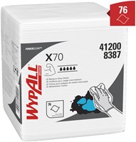 Poetsdoek WypAll X70 PowerClean 305x317mm 12x76vel wit 8387-2