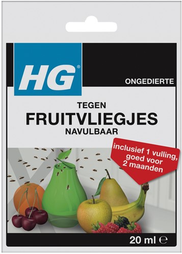 Fruitvliegjesval HG HGX met 1 navulling 20ml 1 Fles