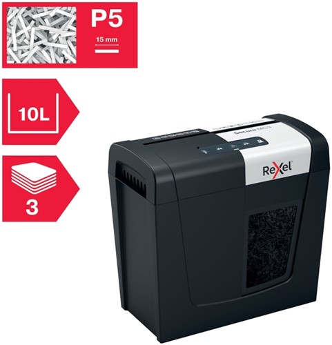 Papiervernietiger Rexel Secure MC3 P5 snippers 2x15mm-13
