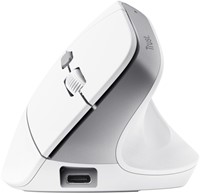 Muis Trust ergonomisch BAYO II draadloos wit 1 Stuk
