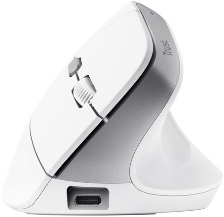 Muis Trust ergonomisch BAYO II draadloos wit 1 Stuk