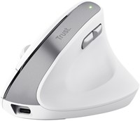 Muis Trust ergonomisch BAYO II draadloos wit 1 Stuk-2