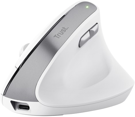 Muis Trust ergonomisch BAYO II draadloos wit 1 Stuk-2