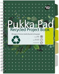 Projectboek Pukka Recy A4 lijn 4-g 200pag 80gr gn 1 Stuk