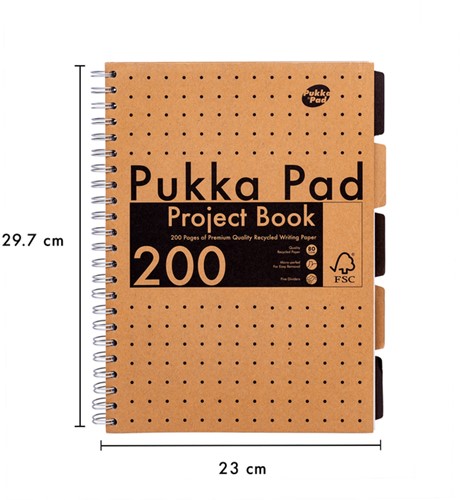 Projectboek Pukka Kraft A4 lijn 200 pagina's 80gr 1 Stuk-3