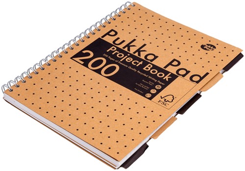 Projectboek Pukka Kraft A4 lijn 200 pagina's 80gr 1 Stuk-3
