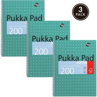 Collegeblok Pukka Jotta A4 lijn 4-g 200pag 80gr gn 1 Stuk-4