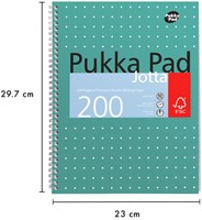 Collegeblok Pukka Jotta A4 lijn 4-g 200pag 80gr gn 1 Stuk-3