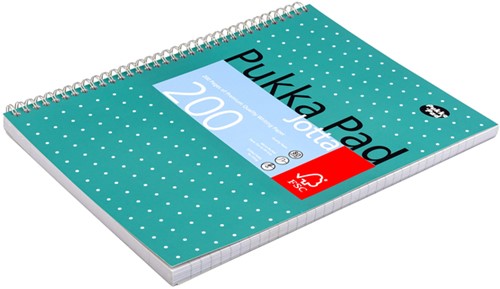 Collegeblok Pukka Jotta A4 lijn 4-g 200pag 80gr gn 1 Stuk-3