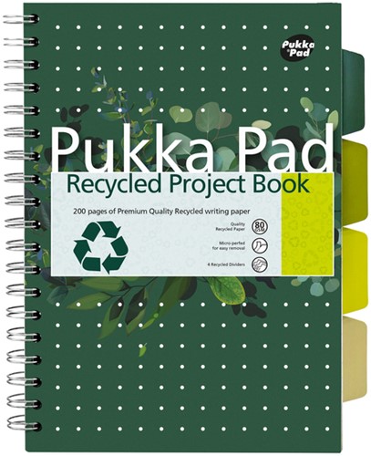 Projectboek Pukka Recy B5 lijn 200pag 80gr gn 1 Stuk