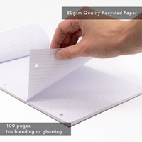 Schrijfblok Pukka Pad Recycled A4 lijn 4-gaats 100 vel 80gr-2
