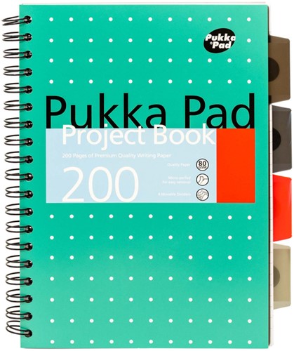 Projectboek Pukka Metallic B5 lijn 200pag 80gr gn 1 Stuk