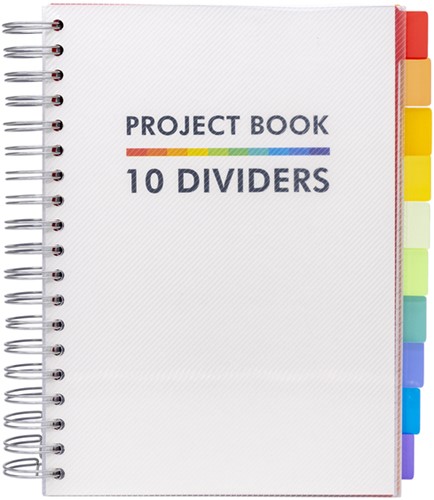Projectboek Pukka White B5 lijn 10-tabs 400pag 1 Stuk