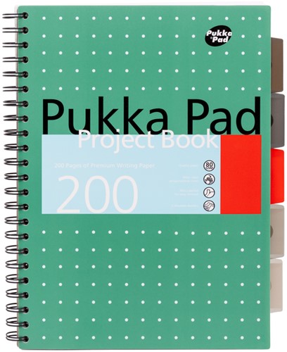 Projectboek Pukka Metallic A4 lijn 200pag gn 1 Stuk