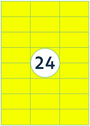 Etiket Rillprint 70x37mm fluor geel 2400 stuks-3