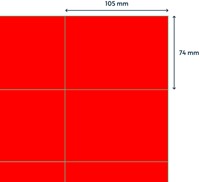 Etiket Rillprint 105x74mm fluor rood 800 stuks-2