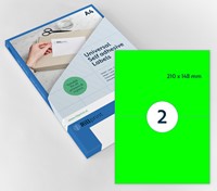 Etiket Rillprint 210x148mm fluorgn 200 etiketten 100 Vel