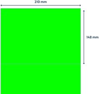 Etiket Rillprint 210x148mm fluor groen 200 stuks-2