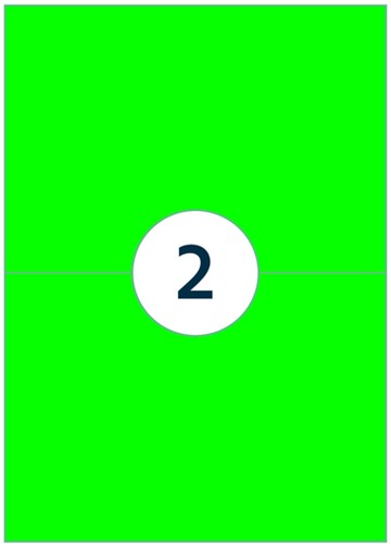 Etiket Rillprint 210x148mm fluor groen 200 stuks-3