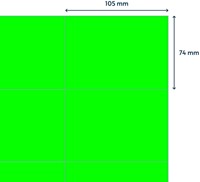 Etiket Rillprint 105x74mm fluor groen 800 stuks-2