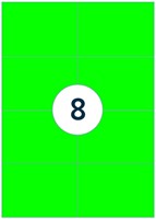 Etiket Rillprint 105x74mm fluor groen 800 stuks-3