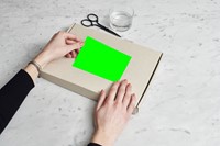 Etiket Rillprint 210x148mm fluor groen 200 stuks-1