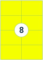 Etiket Rillprint 105x74mm fluorgeel 800 etiketten 100 Vel-3