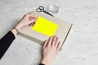 Etiket Rillprint 105x148mm fluor geel 400 stuks-1