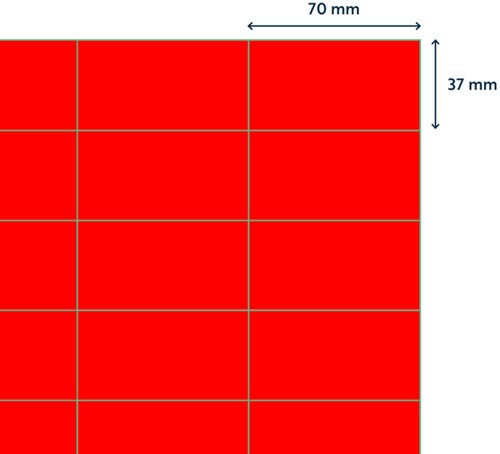 Etiket Rillprint 70x37mm fluor rood 2400 stuks-2