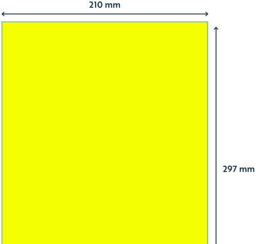 Etiket Rillprint 210x297mm fluor geel 100 stuks-2