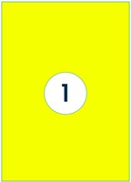 Etiket Rillprint 210x297mm fluor geel 100 stuks-3