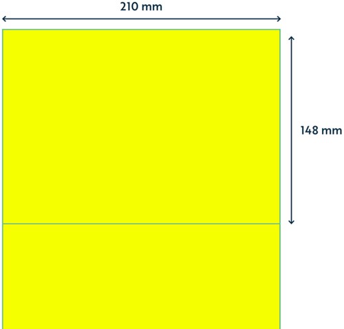 Etiket Rillprint 210x148mm fluorgeel 200 etiketten 100 Vel-2