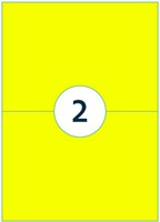 Etiket Rillprint 210x148mm fluorgeel 200 etiketten 100 Vel-3